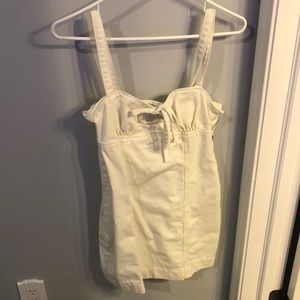 Urban Outfitters Cream Denim Dress